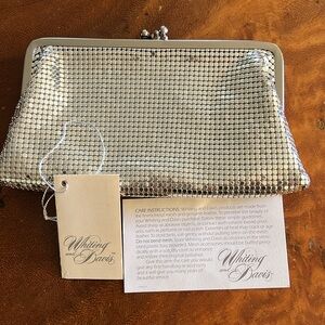 Whiting and Davis silver vintage clutch